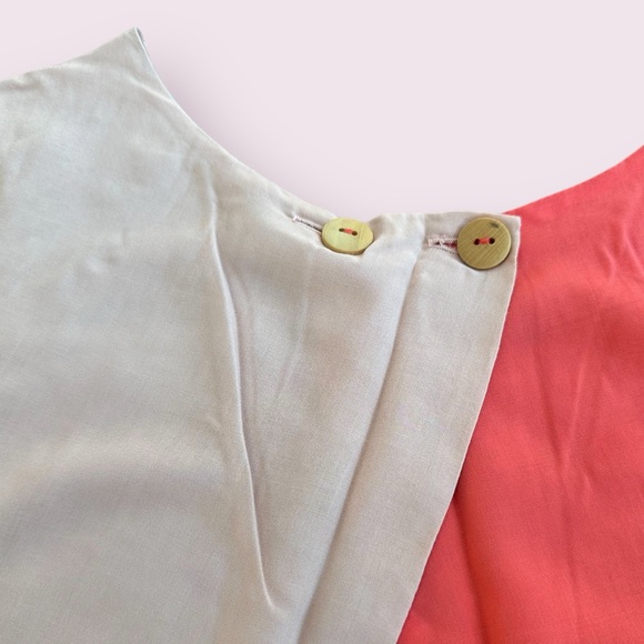 Women’s Karen Zambos Grey And Pink Open Back Mix Material Tank Top Size Large - Picture 8 of 9